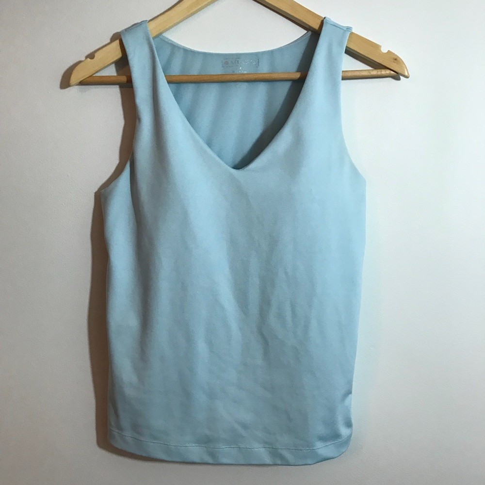 Athleta Blue Workout Tank Built In Bra Size 34C